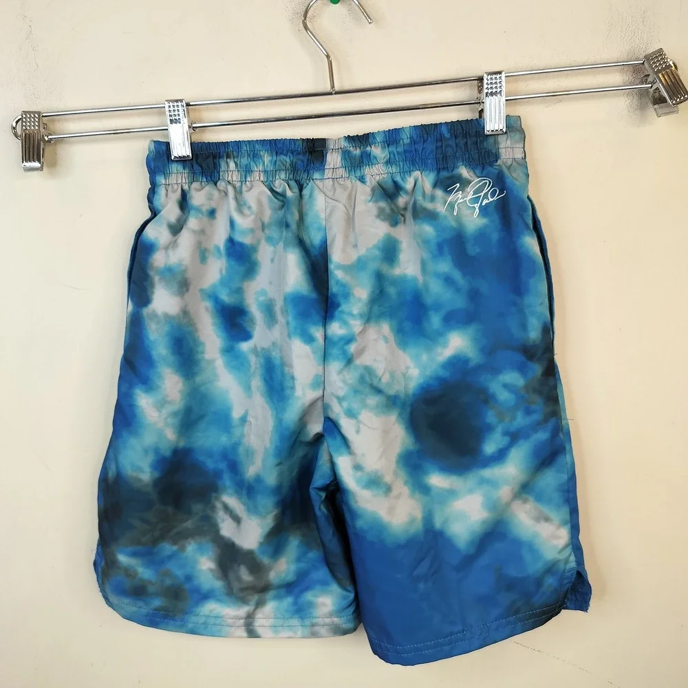 Air Jordan Swim Trunks Shorts Boys Medium 10-12 Tie Dye Blue